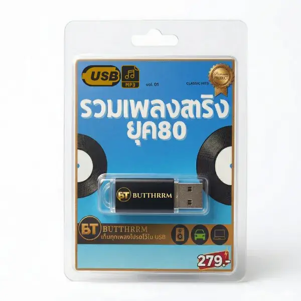 USB แฟลชไดรฟ์ MP3 รวมเพลงสตริงยุค 80s